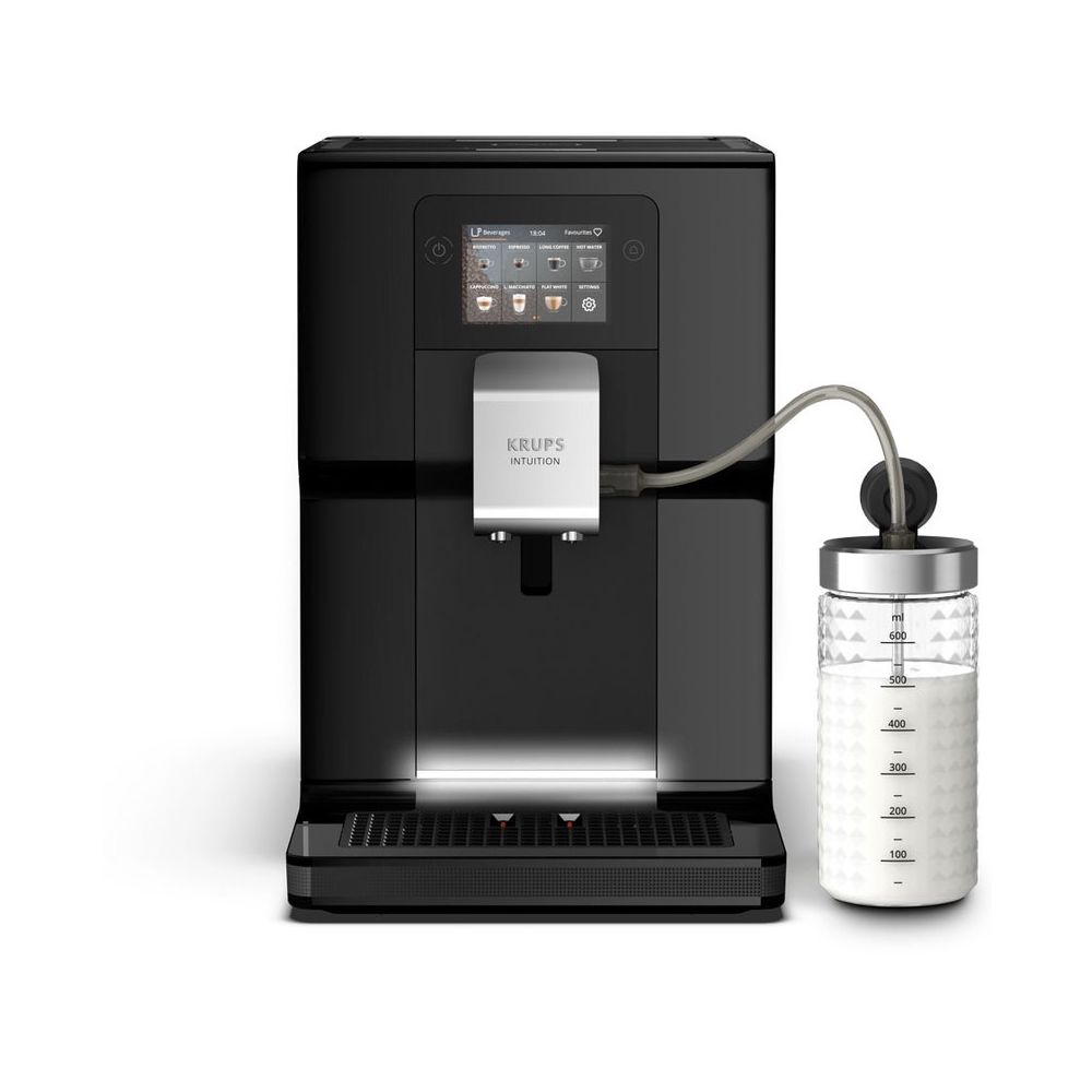 Кафеавтомат KRUPS Intuition, EA873810 за еспресо и капучино, 1450 W, 1700 мл, черен