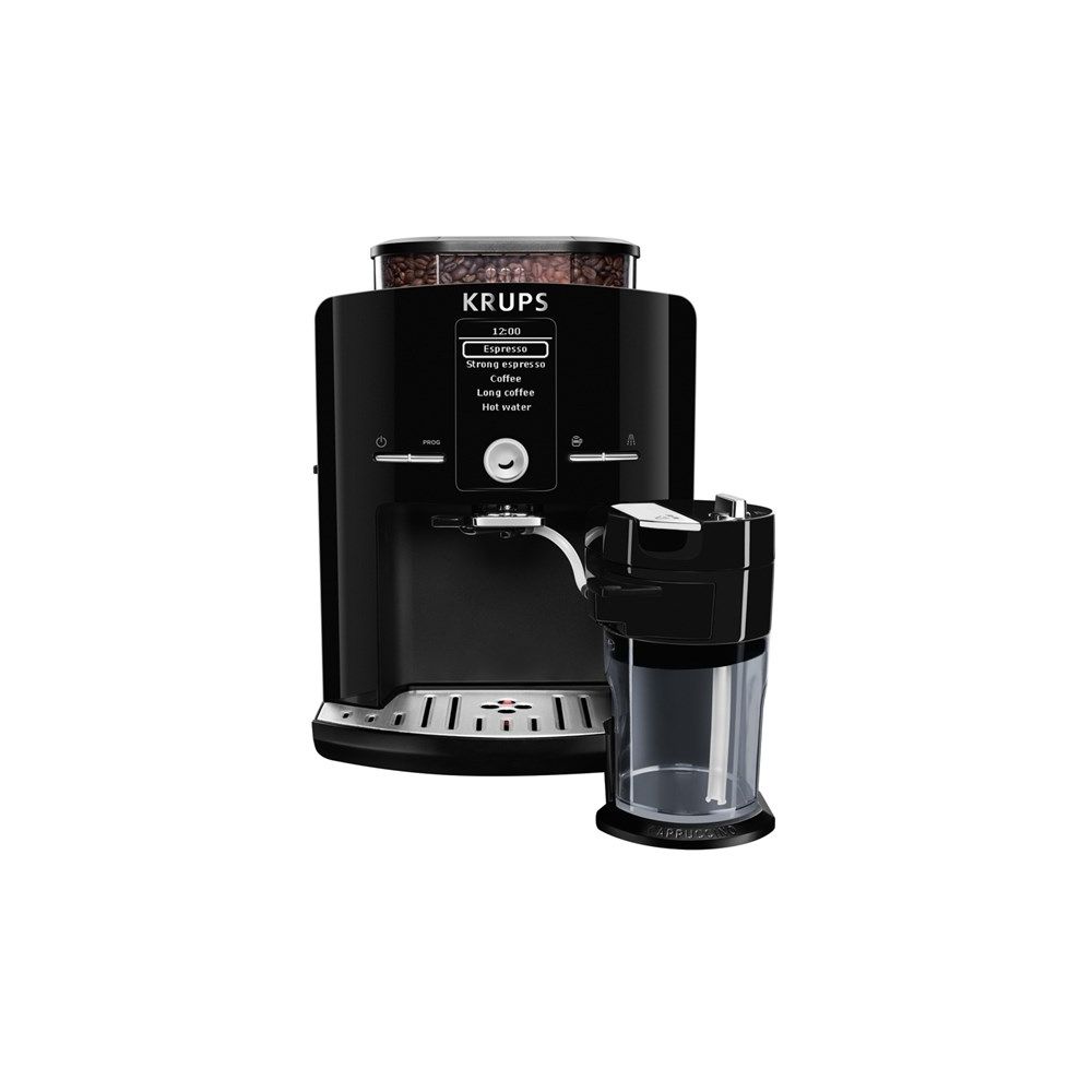 Кафеавтомат KRUPS Latt'Espress, EA829810 за еспресо и капучино, 1450 W, 1700 мл, черен
