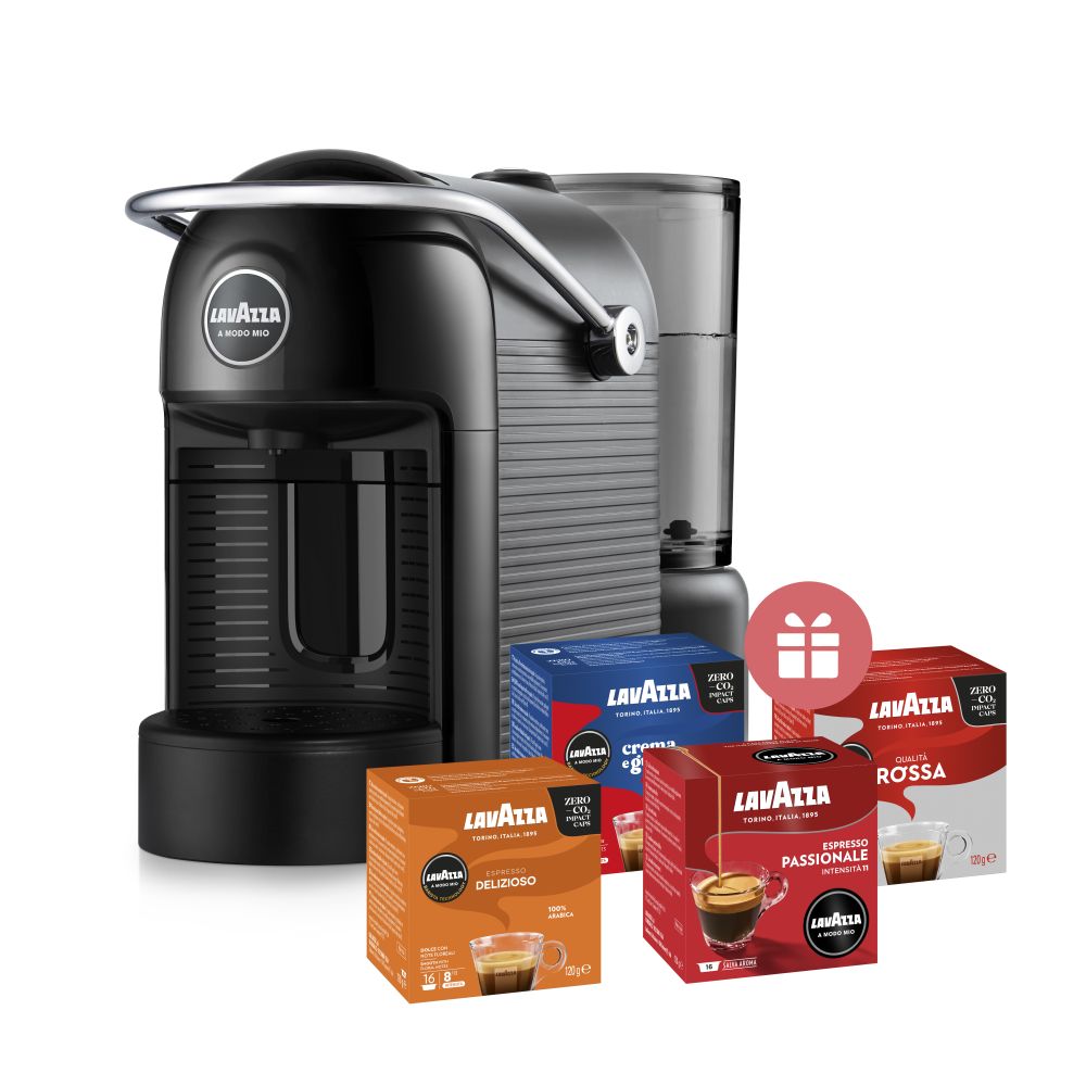 Кафемашина Lavazza Jolie EVO A Modo Mio, черна + подарък 64 капсули