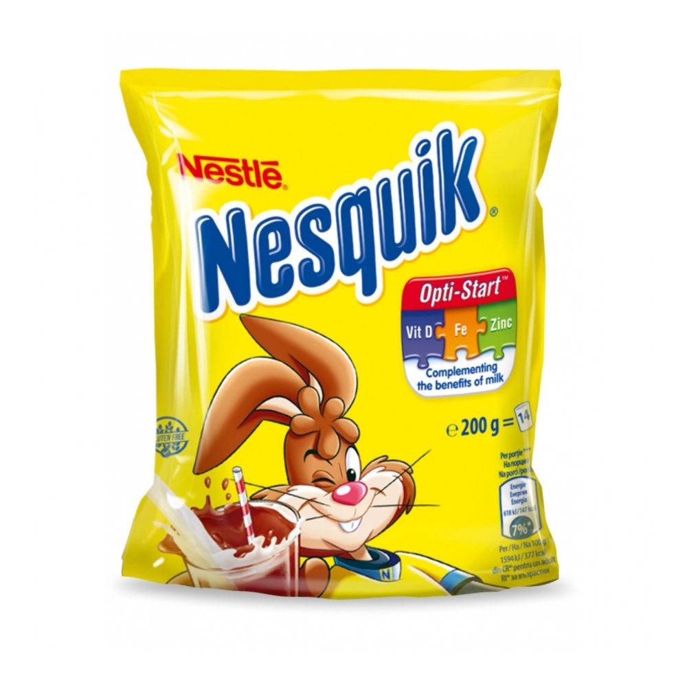 Какао на прах Nesquik Plus, пакет 200 г