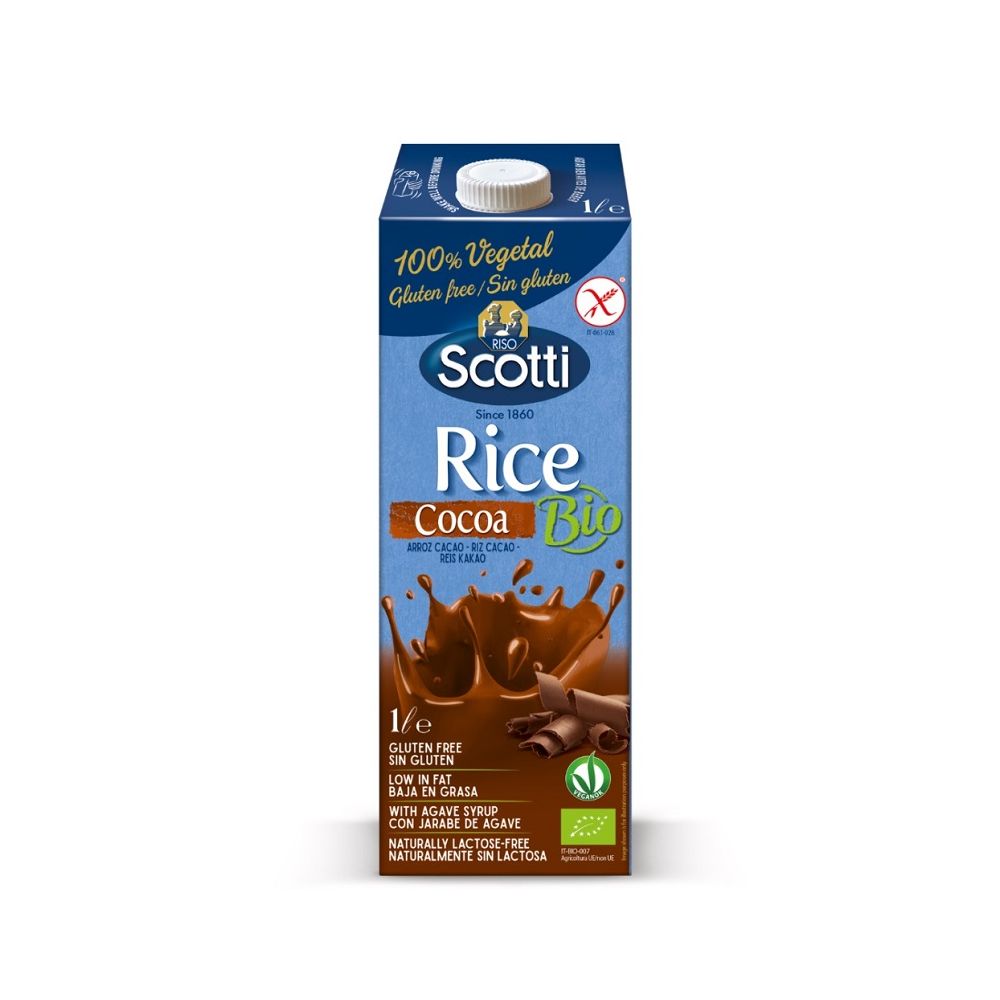 Какаова напитка Riso Scotti BIO COCOA, без лактоза, без глутен, 100% растителна, 1 л