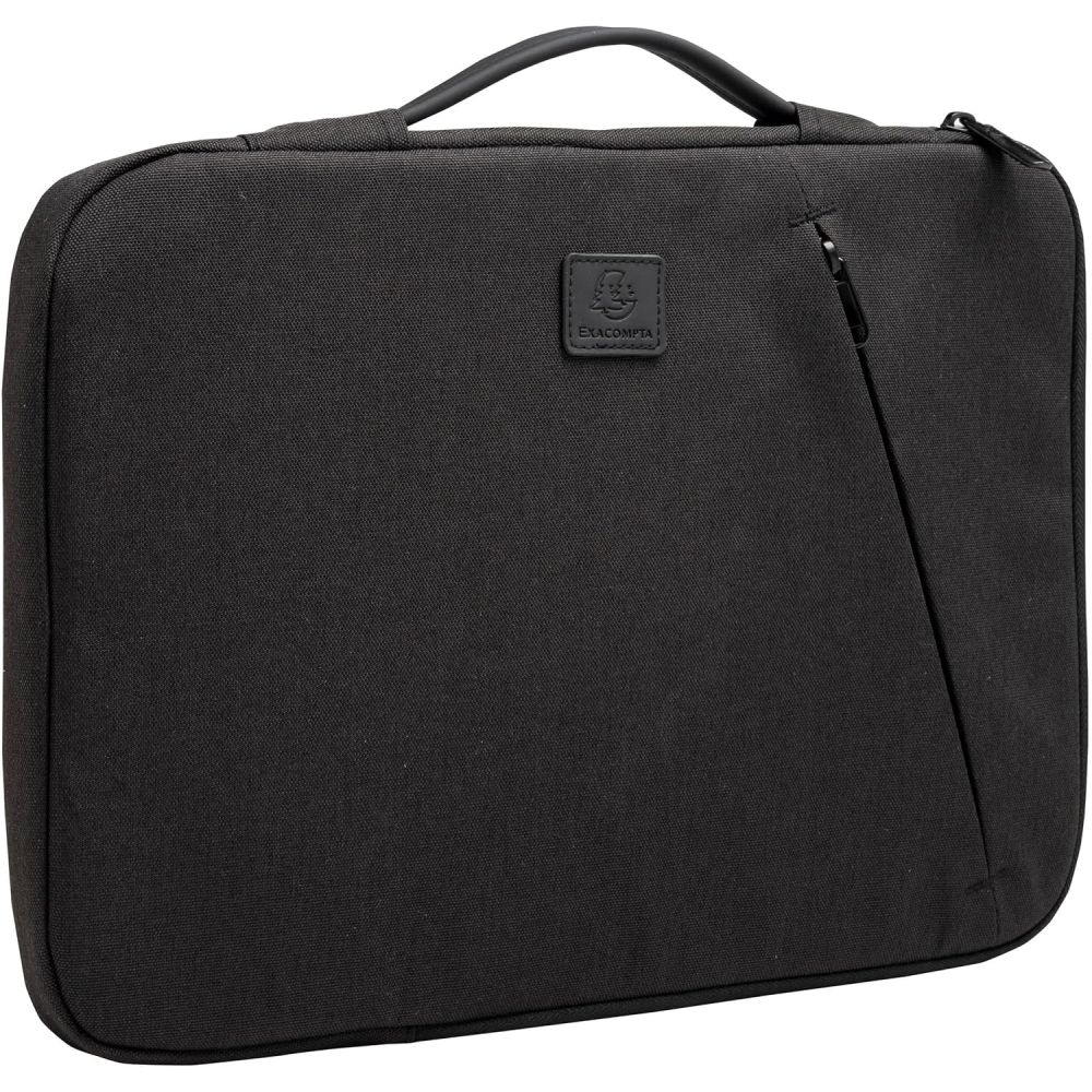 Калъф Exacompta, за лаптоп 15-16", с цип и дръжка, текстил RPET 600DEN, 41x31x2.5 см, черен