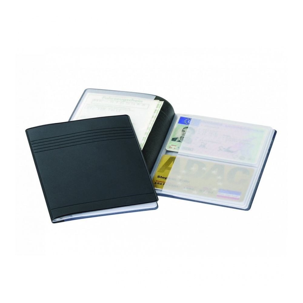 Калъф за документи Durable, с 4 джоба, 54х85 мм, РР, антрацит