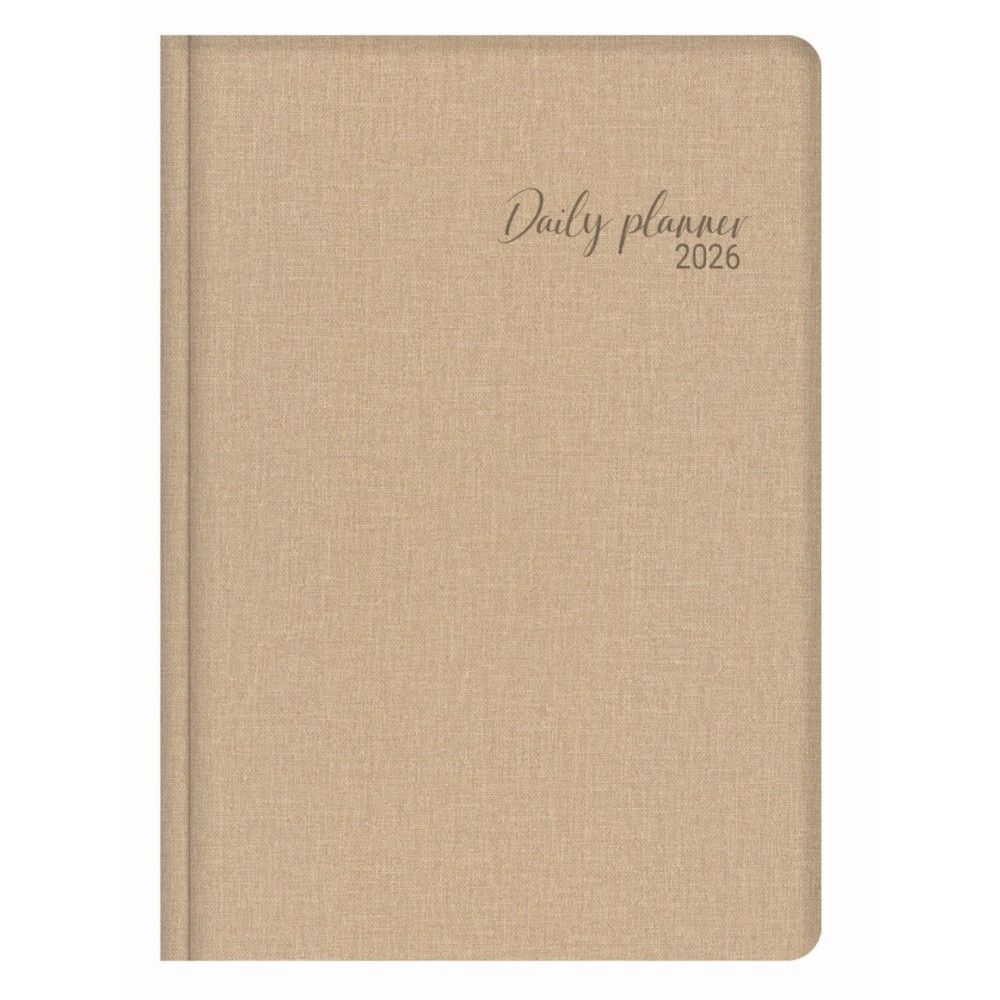 Календар-бележник LASTVA Como, A5, 160 л., линиран шамоа офсет 80 гр, термо PU корици, бежов