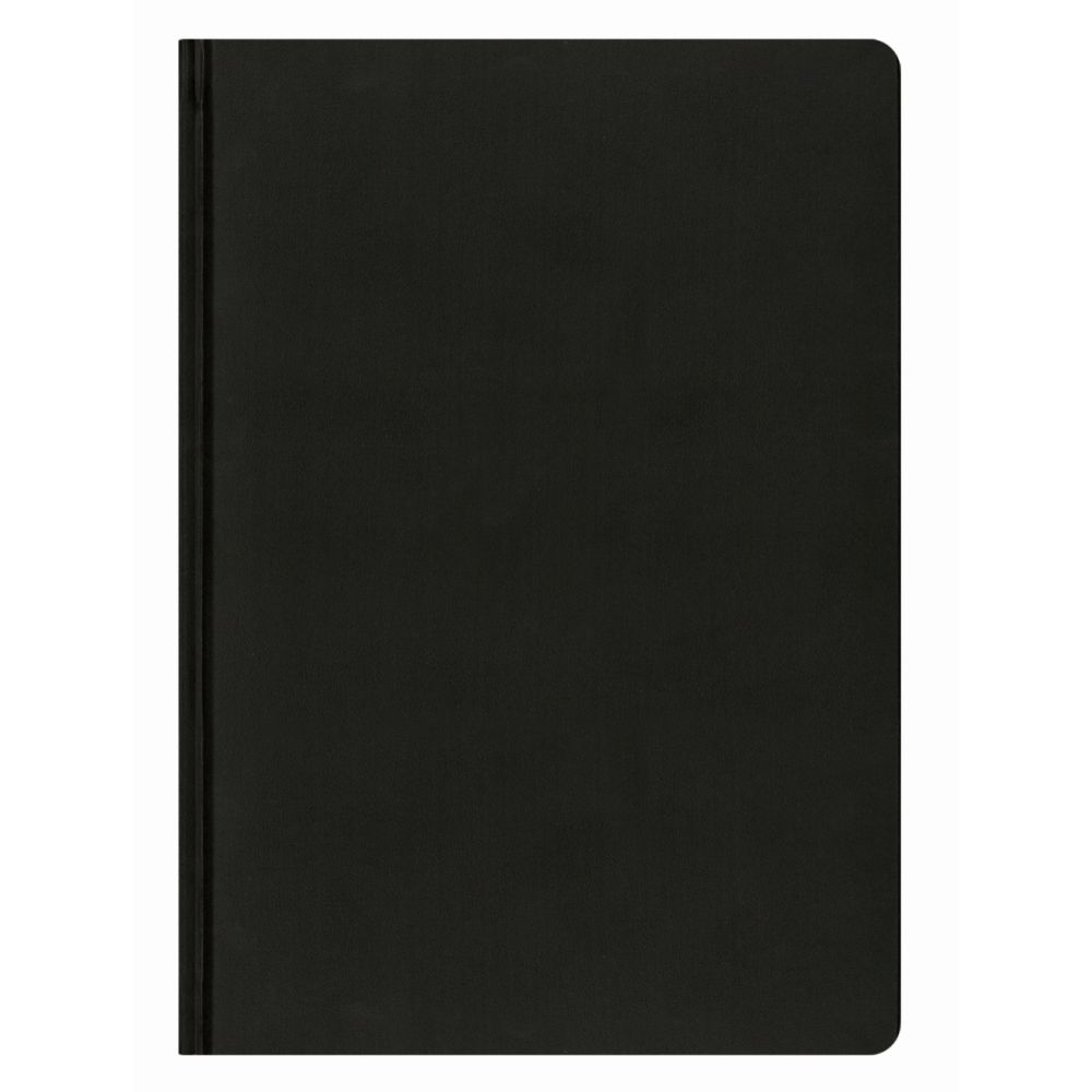 Календар-бележник LASTVA Everyday, B5, 160 л., линиран бял офсет 70 г, термо PU корици, черен