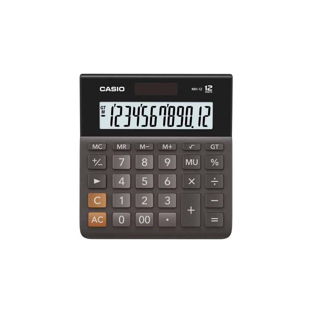 Калкулатор CASIO MH-12BK, настолен, 12 dgt,137х127х28 мм, черен
