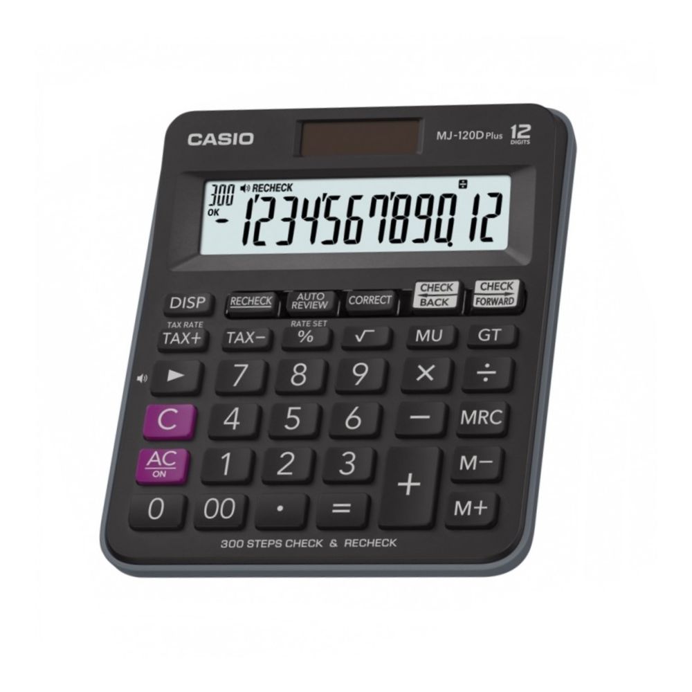 Калкулатор CASIO MJ-120D PLUS, настолен, 12 dgt, 148x126.5x28.6 мм, черен
