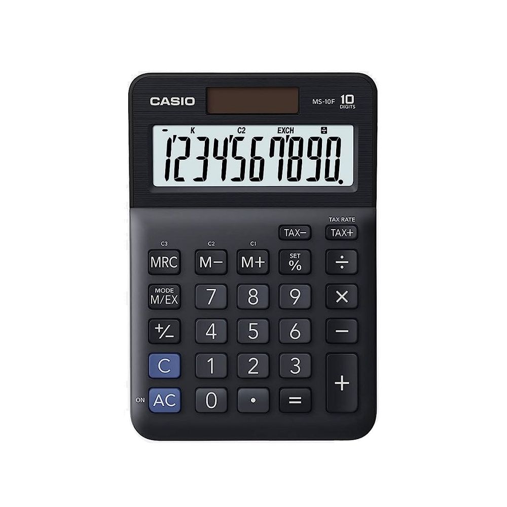 Калкулатор CASIO MS-10F, настолен, 10 dgt, 148.5x101x27.6 мм, черен