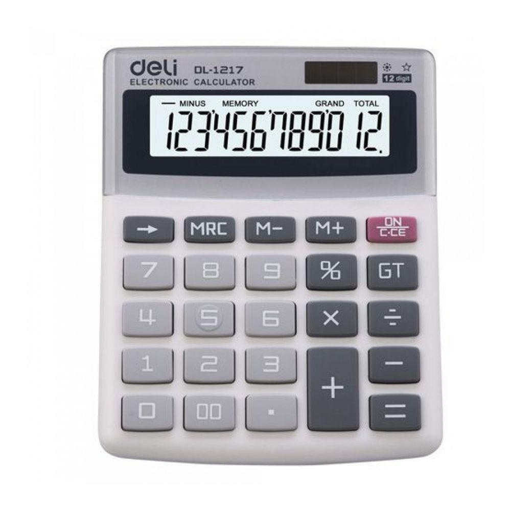 Калкулатор Deli Easy E1217, настолен, 12 dgt, 133.5x106x33.2 мм, бял