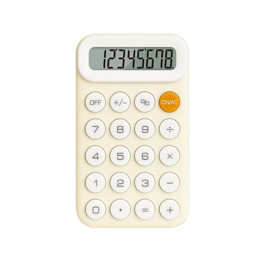 Калкулатор Deli EM10, джобен, 8 dgt, 110х64х13.5 мм, жълт