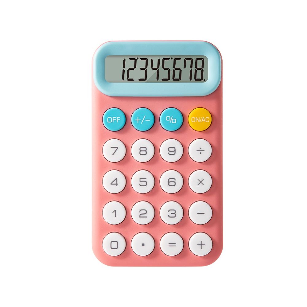 Калкулатор Deli Pupubaby EM12, джобен, 8 dgt, 110х64х13.5 мм, розов