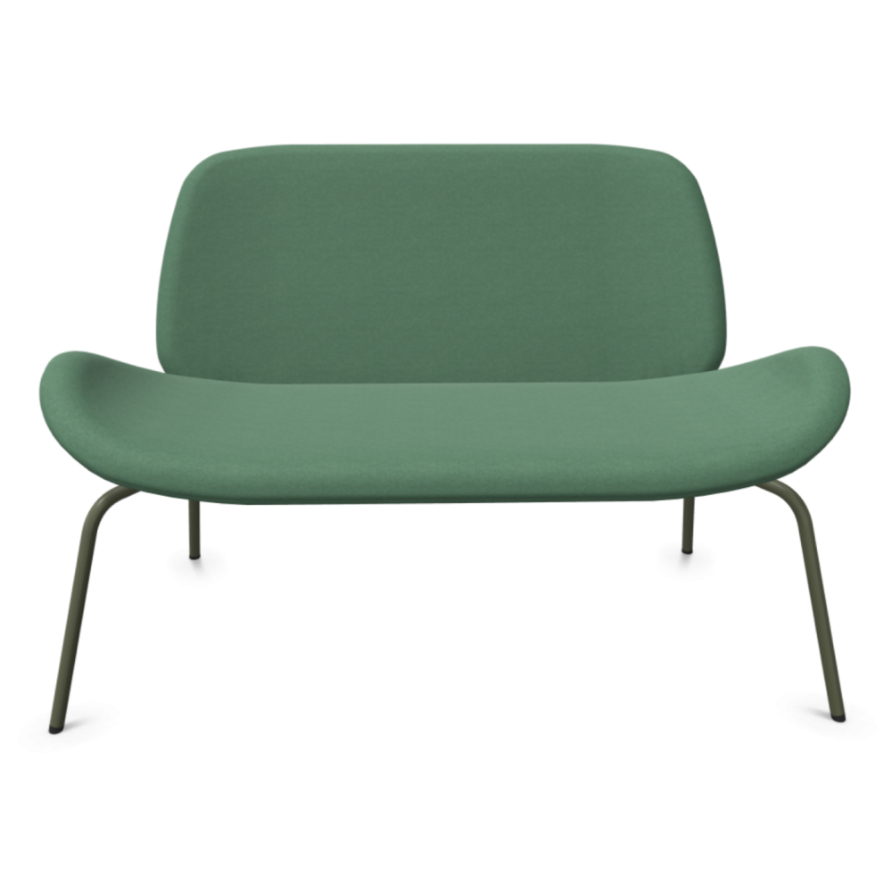 Канапе Tikka, двуместно, 4L метална основа, зелена, дамаска Synergy (4) LDS49, зелена