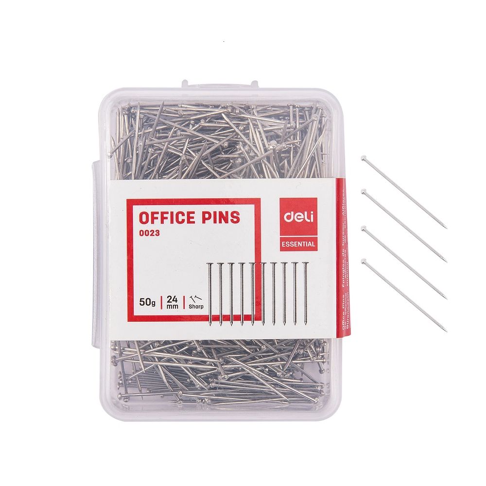 Карфици Deli, E0023, никелирани, 24 мм, кутия 50 г