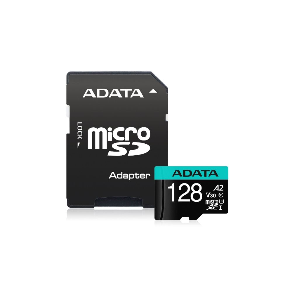 Карта памет ADATA, 128GB, microSDXC, UHS-I, U3, V30S, с включен адаптер
