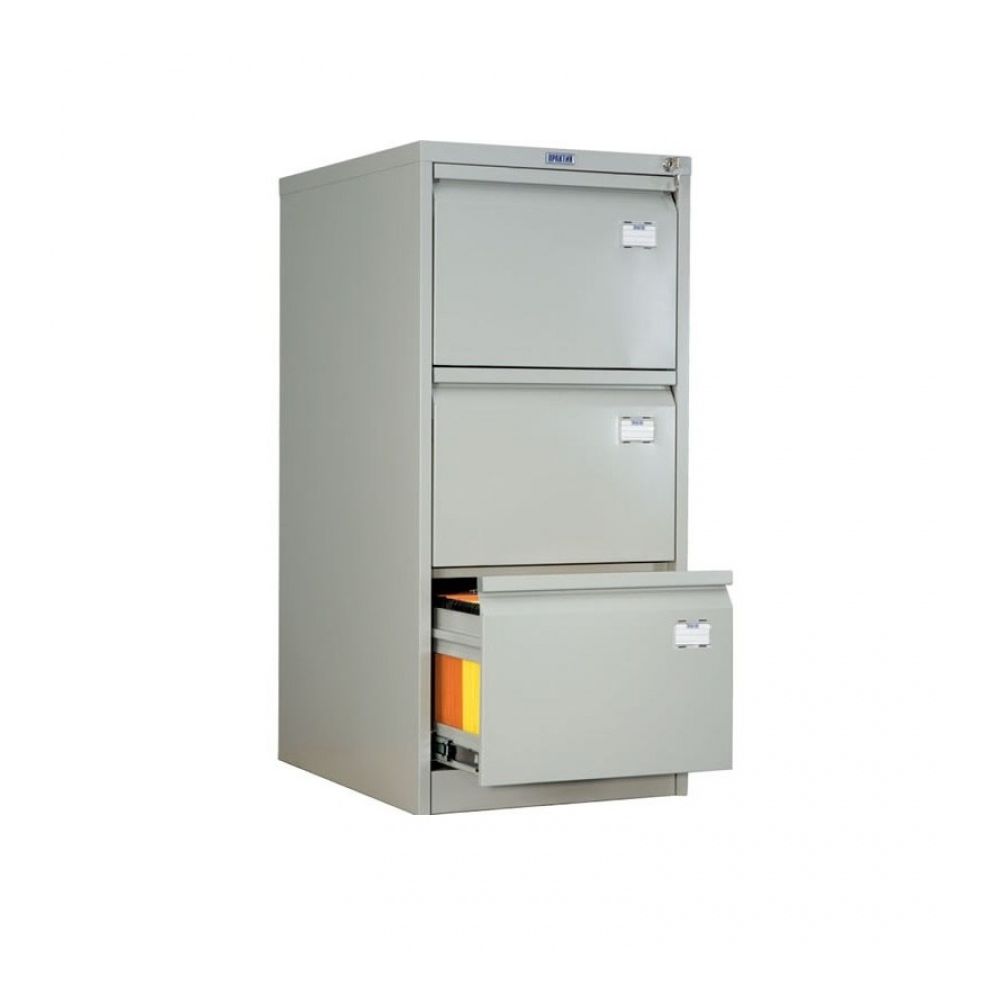 Картотечен метален шкаф Практик А43, 995х408х480 мм, 3 чекмеджета