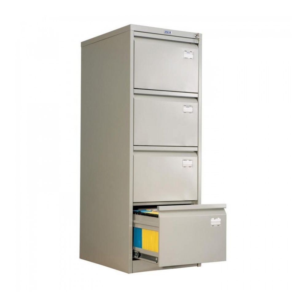 Картотечен метален шкаф Практик AFC-04, 1330х466х631 мм, 4 чекмеджета