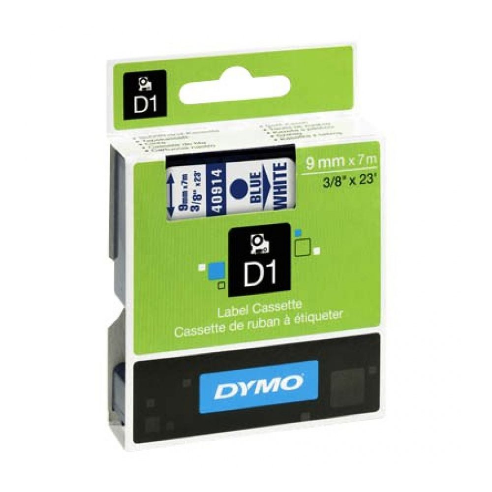 Касета с лента D1 за DYMO LabelManager 40914 полиестерна, 9 мм, син печат на прозрачен фон