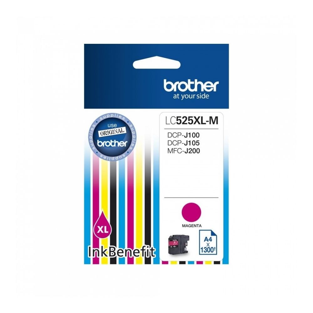 Касета с мастило Brother Cyan LC-525XL за DCP-J100/DCP-J105/MFC-J200, 1300 к.