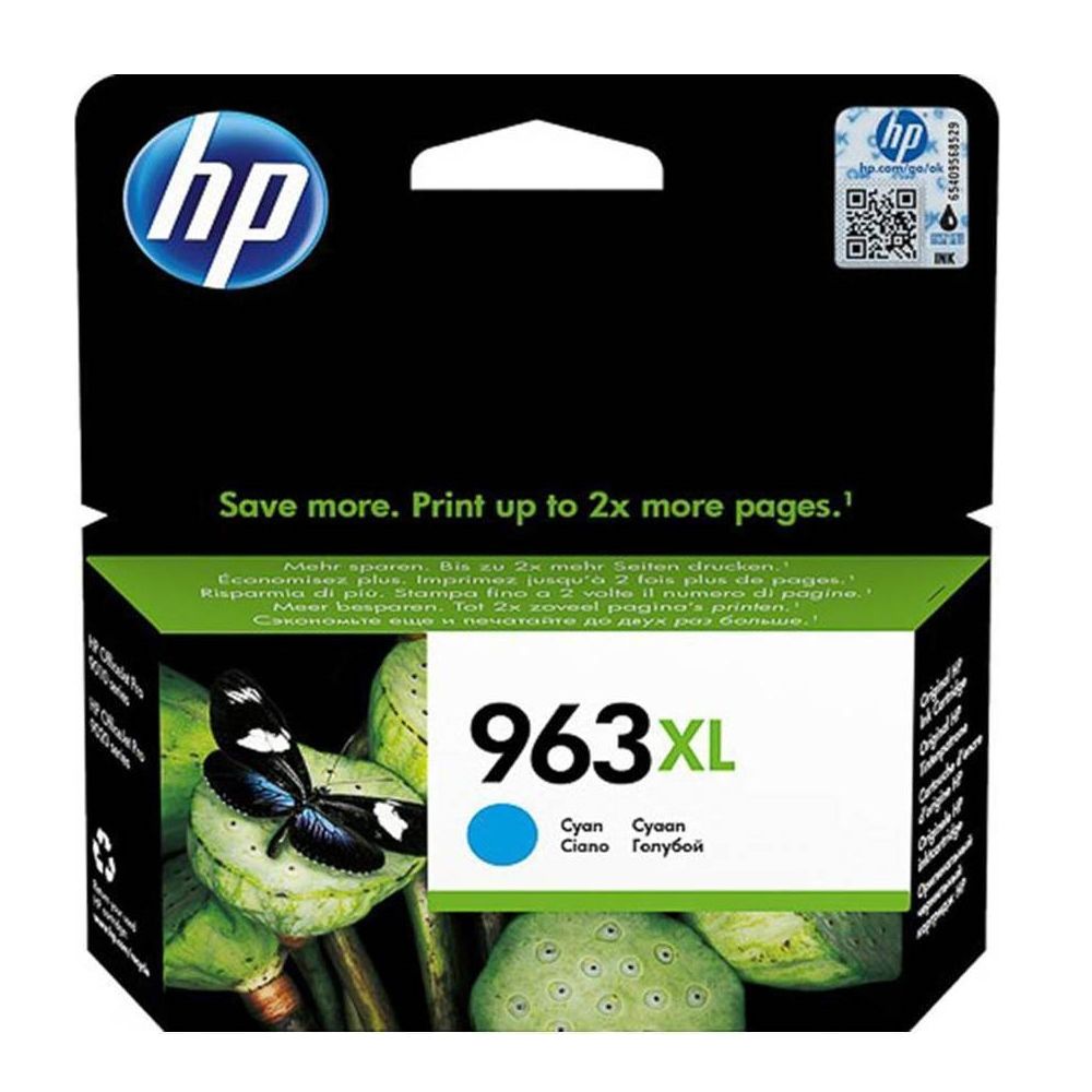 Касета с мастило HP Cyan XL 3JA27AE за OfficeJet Pro 901x/902x, 1600 к.