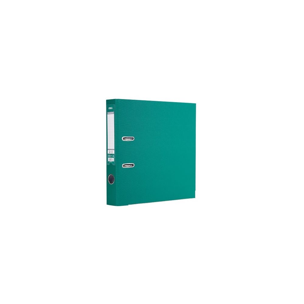 Класьор Deli, РР, A4, 50 мм, метален кант, сменяем етикет, зелен 
