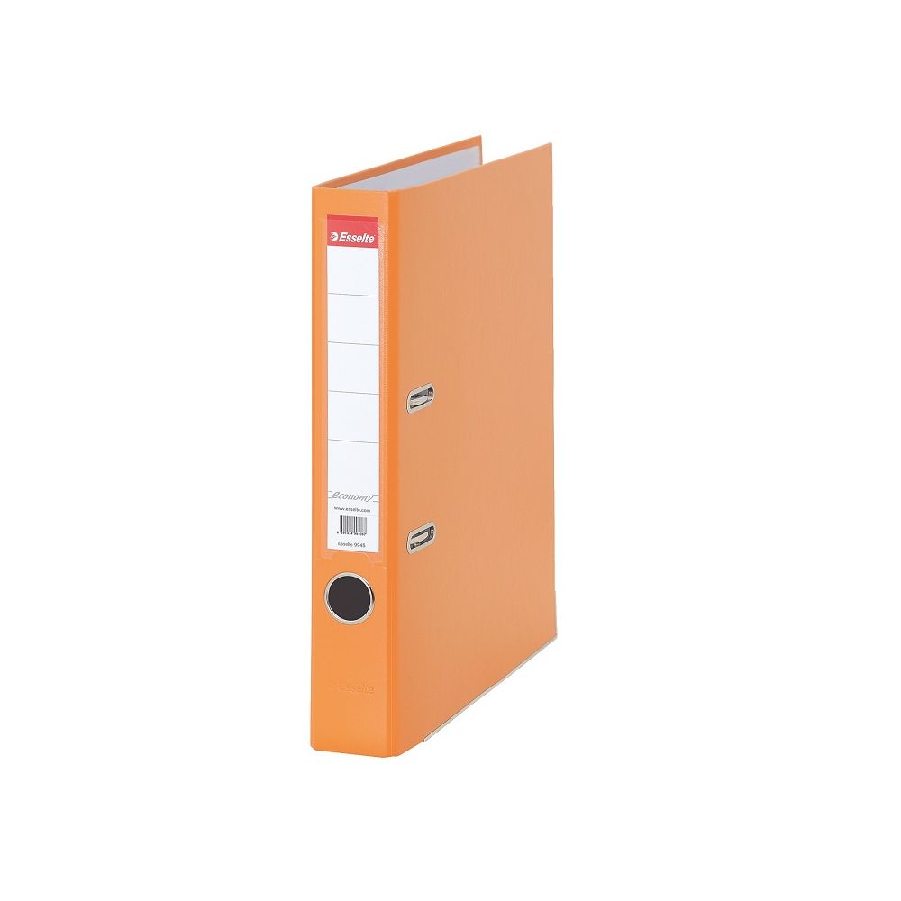 Класьор Esselte Economy, РР, A4, 50 мм, метален кант, сменяем етикет, оранжев