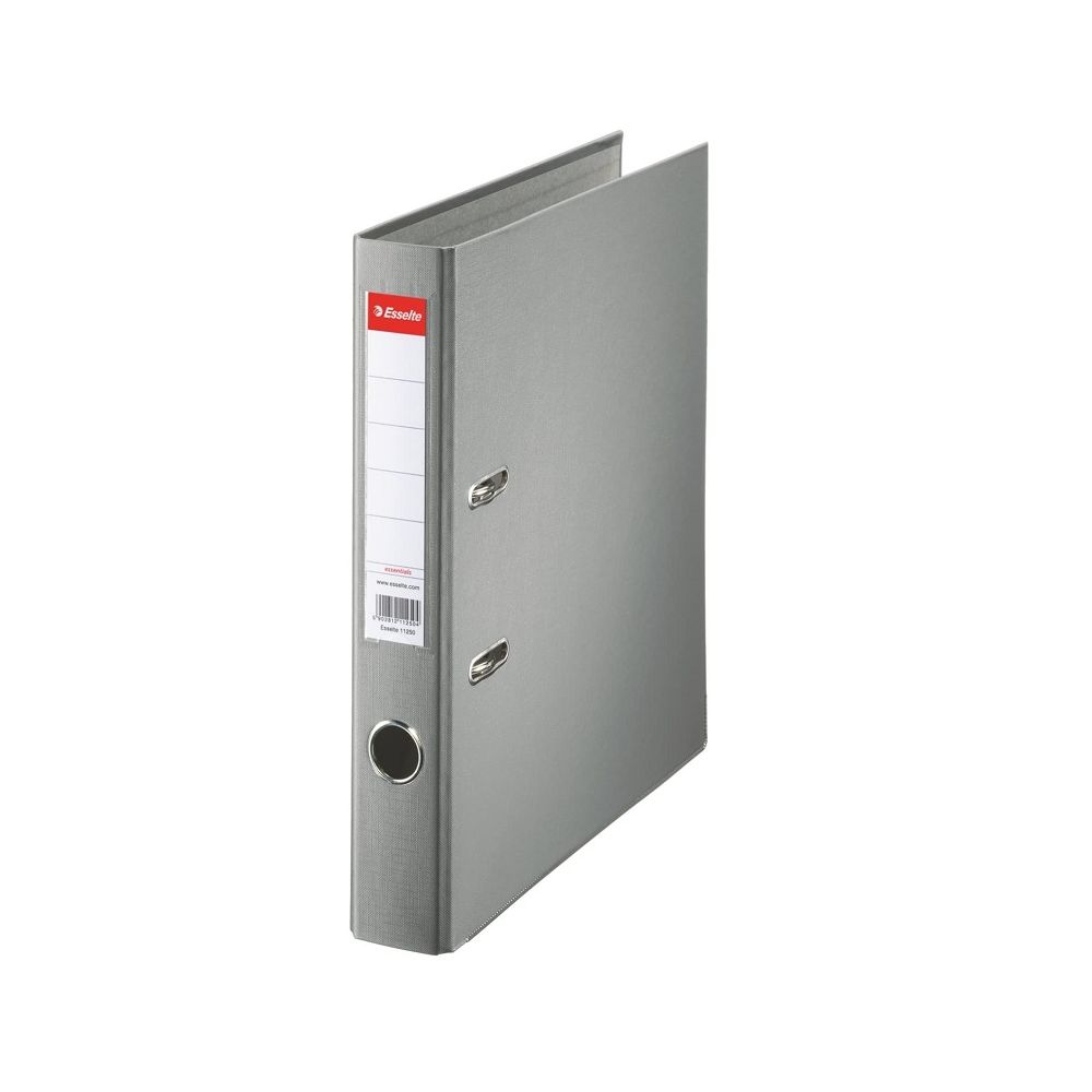 Класьор Esselte Economy, РР, A4, 50 мм, метален кант, сменяем етикет, сив