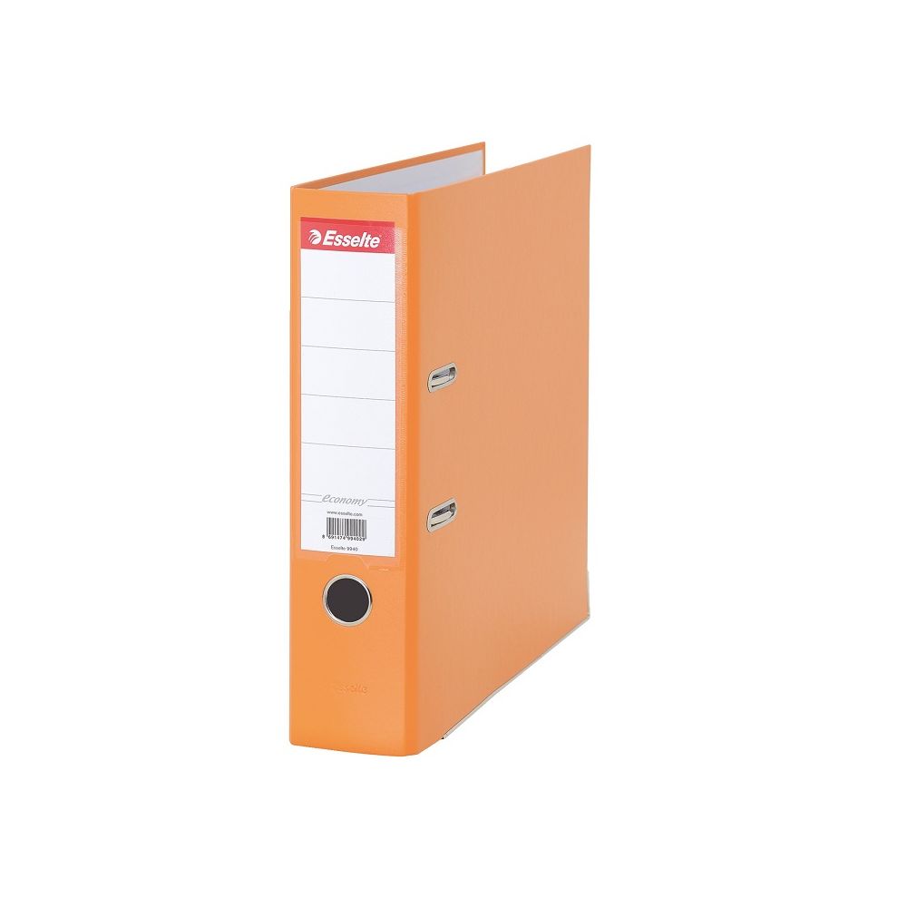 Класьор Esselte Economy, РР, A4, 75 мм, метален кант, сменяем етикет, оранжев