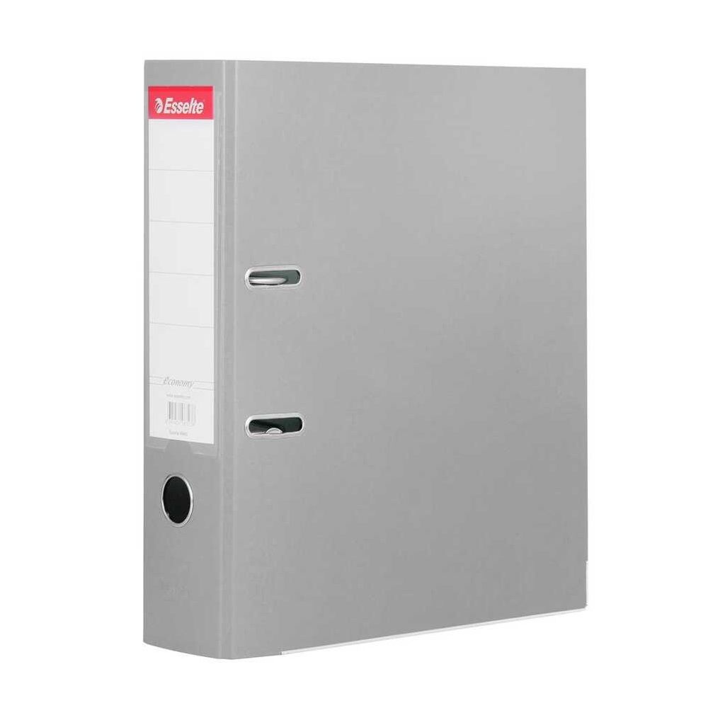 Класьор Esselte Economy, РР, A4, 75 мм, метален кант, сменяем етикет, сив