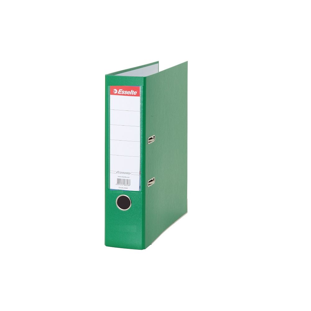 Класьор Esselte Economy, РР, A4, 75 мм, метален кант, сменяем етикет, зелен
