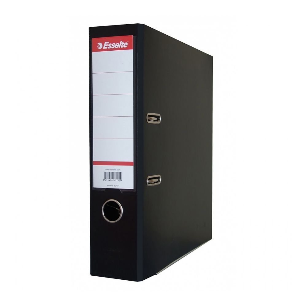Класьор Esselte VIVIDA, РР, A4, 75 мм, метален кант, сменяем етикет, черен