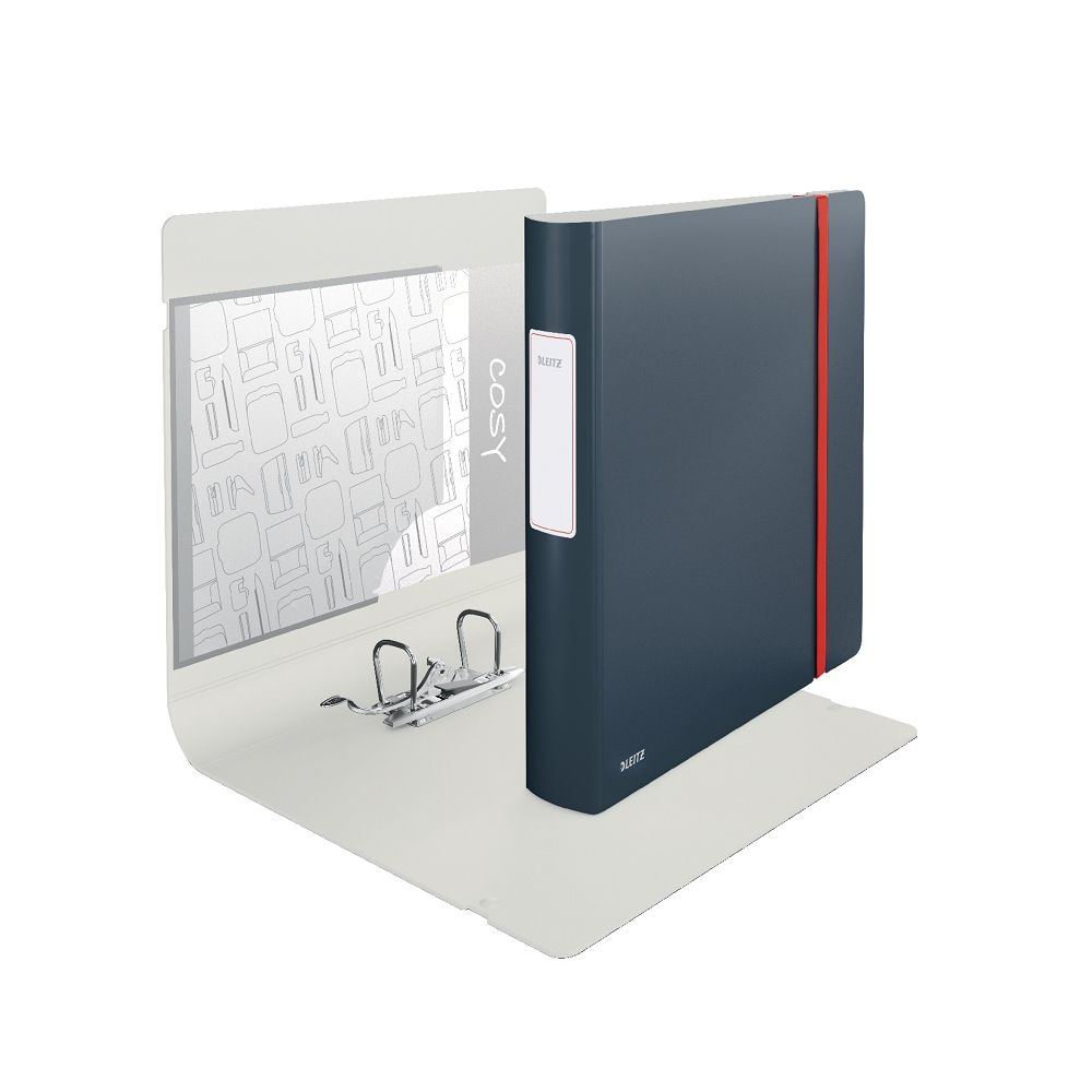 Класьор с ластик LEITZ Active Cosy, Polyfoam 2.3 мм, A4, 65 мм, тъмносив