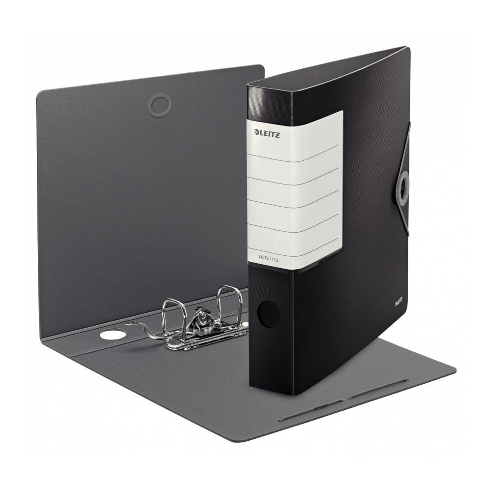 Класьор с ластик LEITZ Solid, Polyfoam 2.8 мм, A4, 62 мм, черен