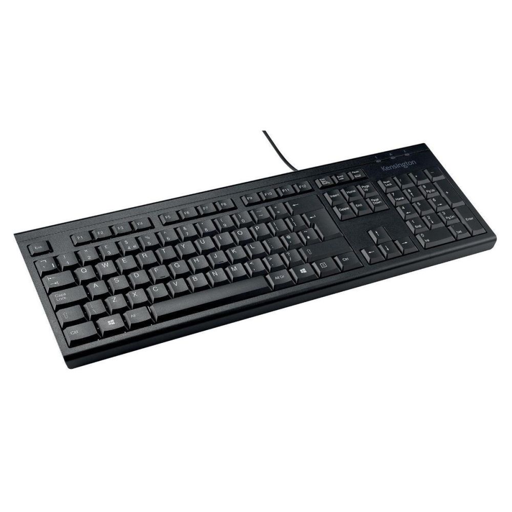 Клавиатура Kensington KB100 EQ Full Size, USB, с кабел, черна