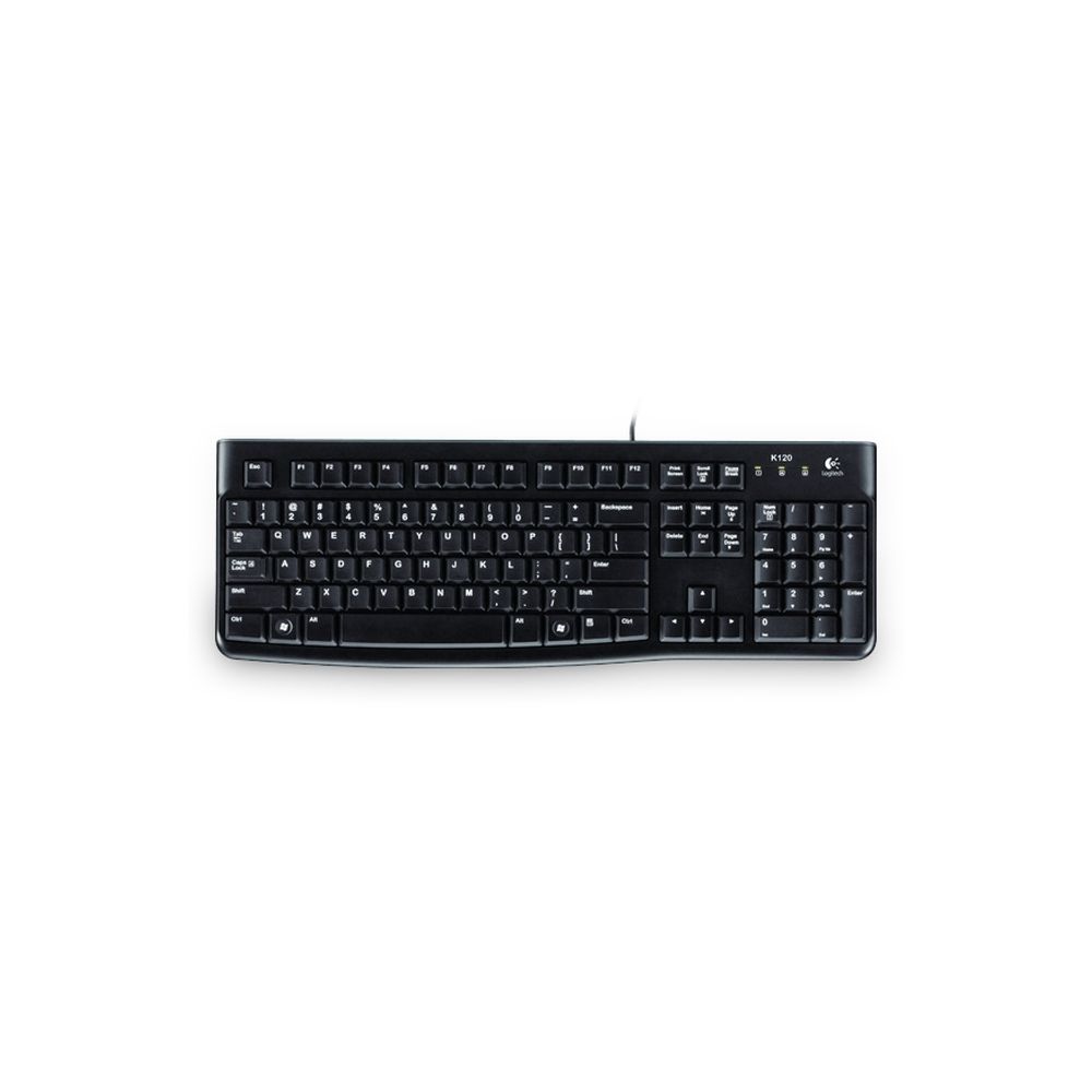 Клавиатура Logitech K120 OEM, USB, с кабел, кирилизирана, черна