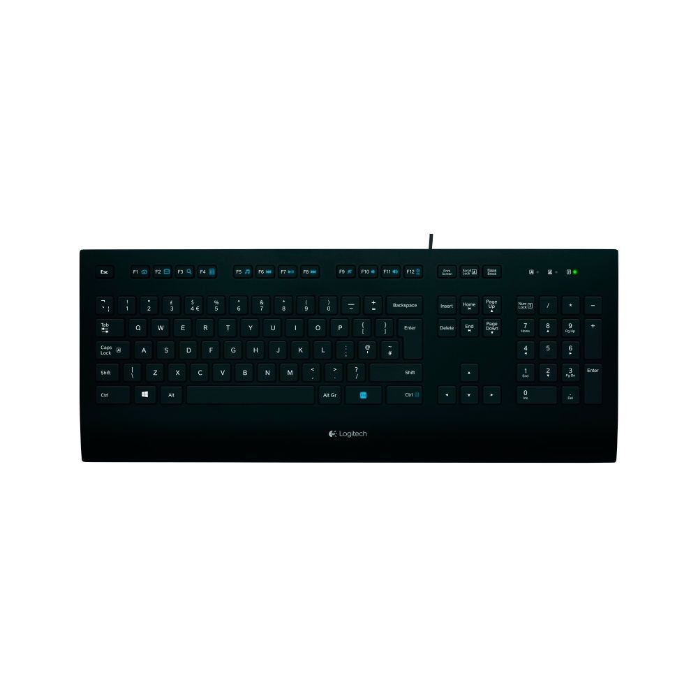 Клавиатура Logitech K280е, USB, с кабел, кирилизирана, черна