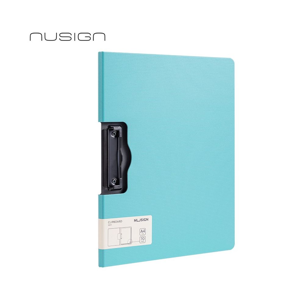 Клипборд с капак NuSign E5011, A4, хоризонтален, Foam PP, светлосин