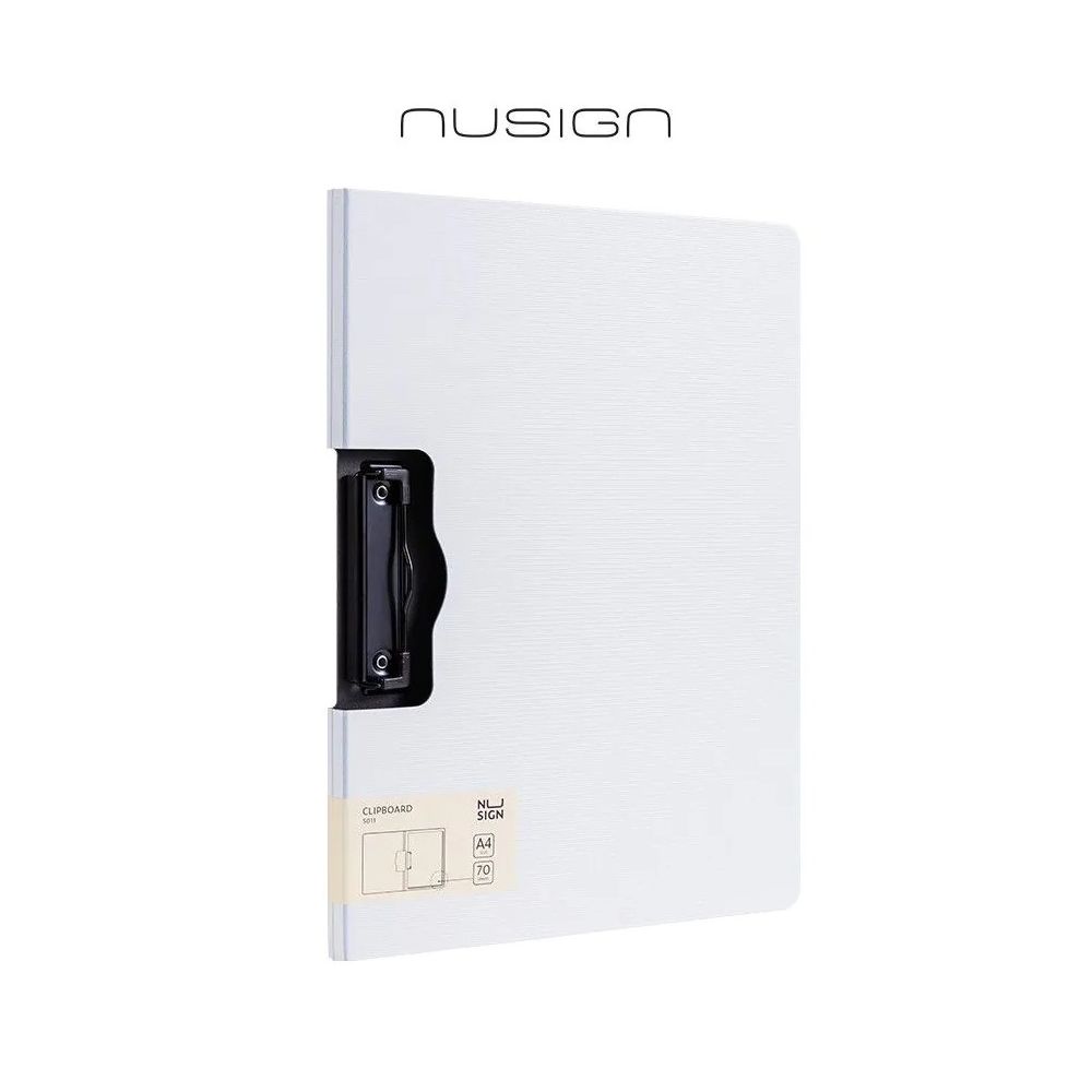 Клипборд с капак Nusign Classic E5011, A4, хоризонтален, Foam PP, бял Клипборд с капак Nusign Classic E5011, A4, хоризонтален, Foam PP, бял
