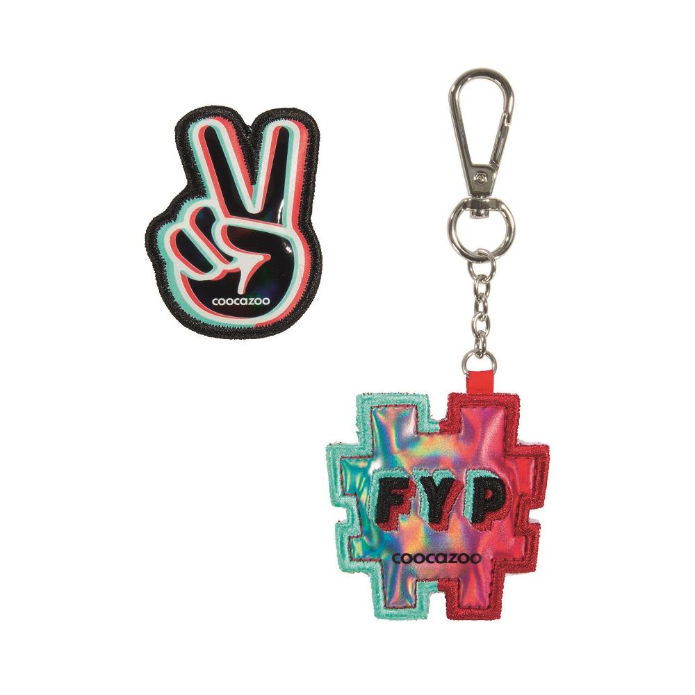 Ключодържател и апликация с велкро COOCAZOO COLOUR UP-Set Social Life