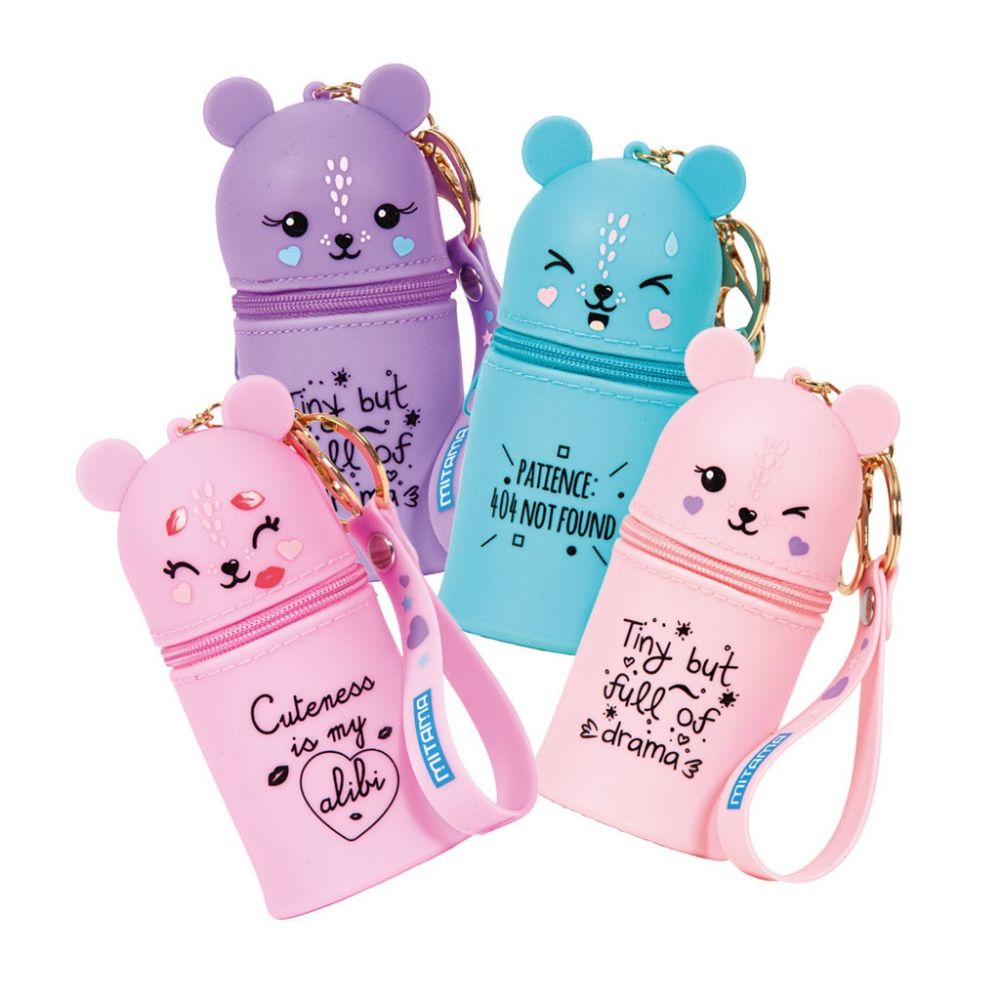 Ключодържател Mitama MINIBOOM, силиконов, с цип, d5 см, 11,5 см, 4 дизайна, микс