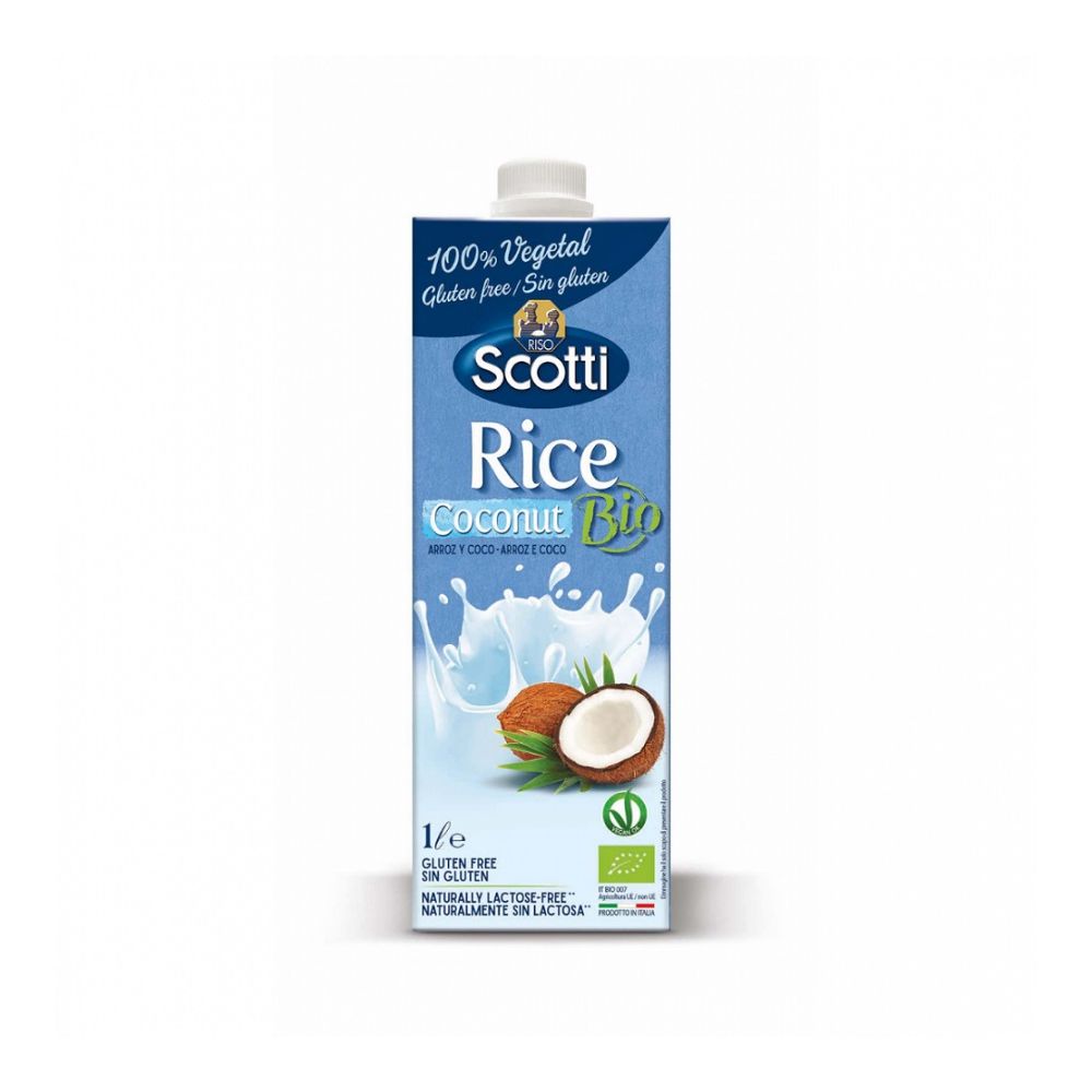 Кокосова напитка Riso Scotti BIO COCONUT, без лактоза, без глутен, 100% растителна, 1 л