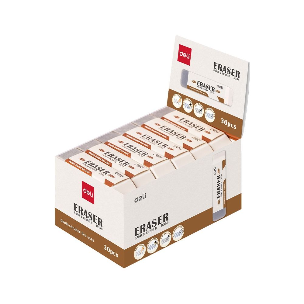 Комбинирана гума за молив и мастило Deli EH359, 68х11х16 мм