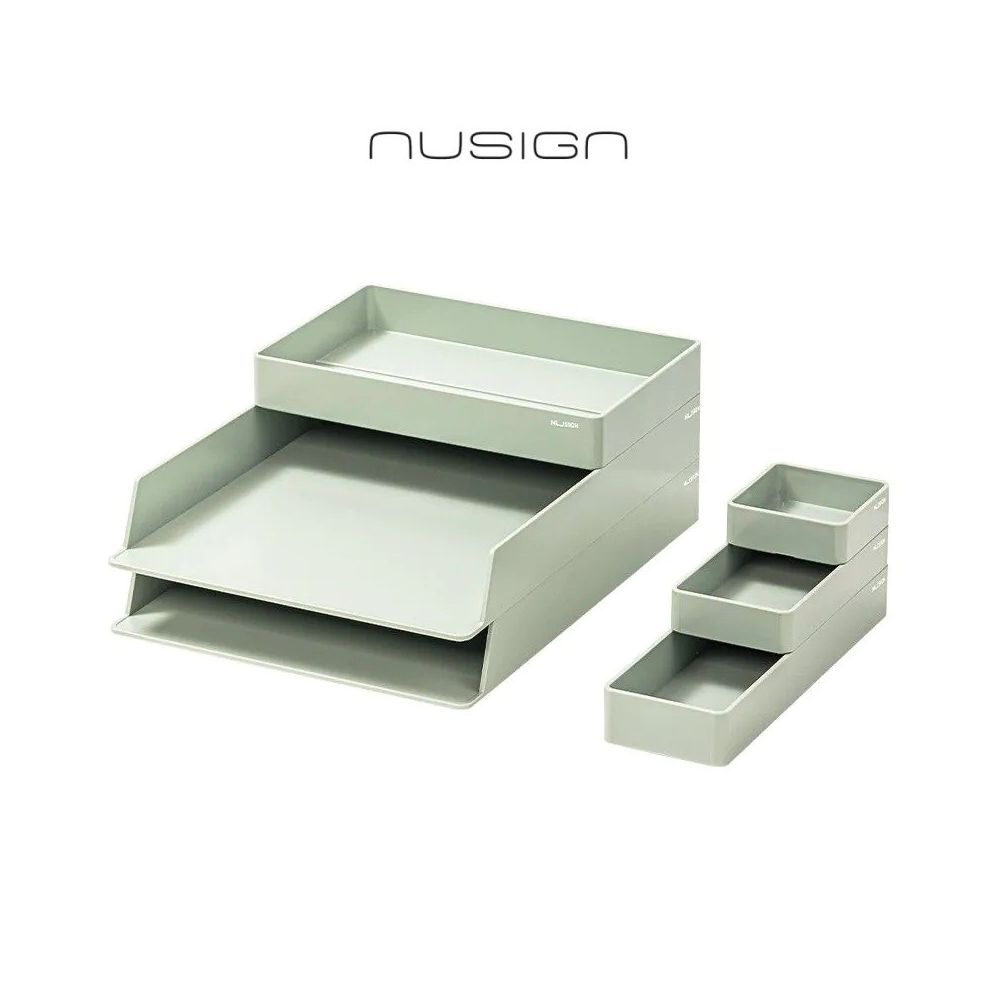 Комплект хоризонтални поставки Nusign Classic , NS001, различни размери, ABS, 6 бр., зелени