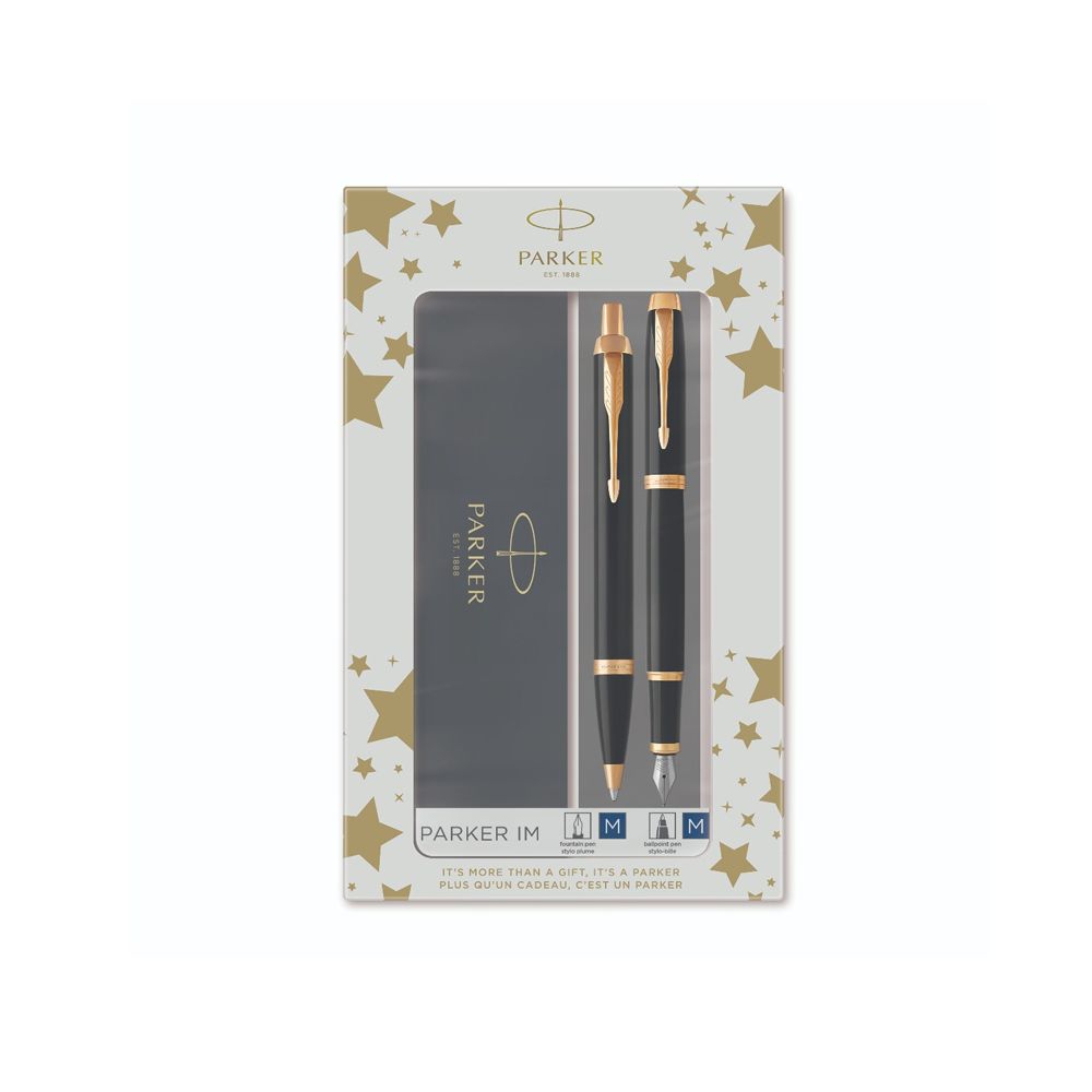 Комплект PARKER IM Black GT автоматична химикалка и писалка, метални, в кутия