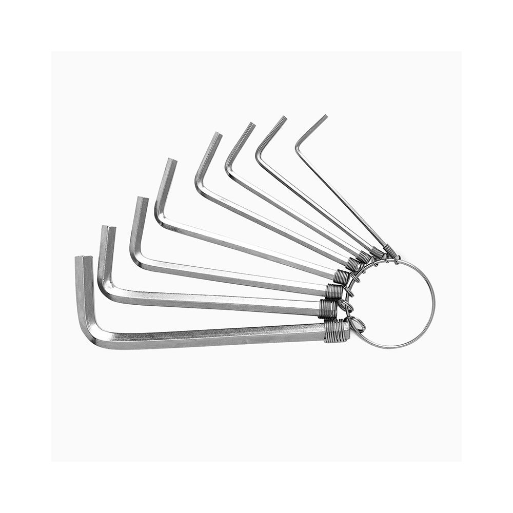 Комплект шестограми Deli TOOLS EDL3080, 8 бр, дълъг плосък край, 1.5-6 мм, C-RV