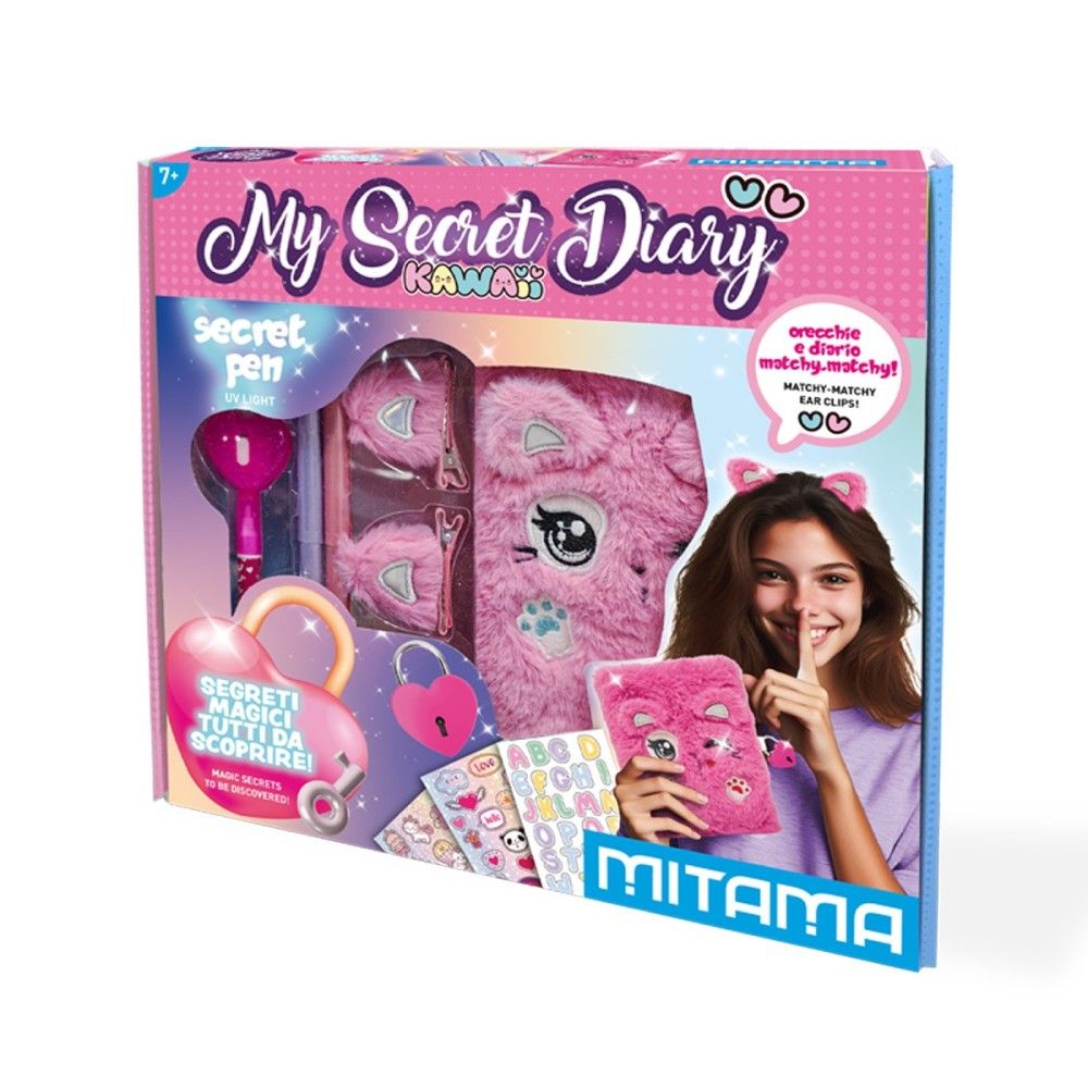 Комплект таен дневник MITAMA My Kaiwali стикери, секретна химикалка, 2 варианта
