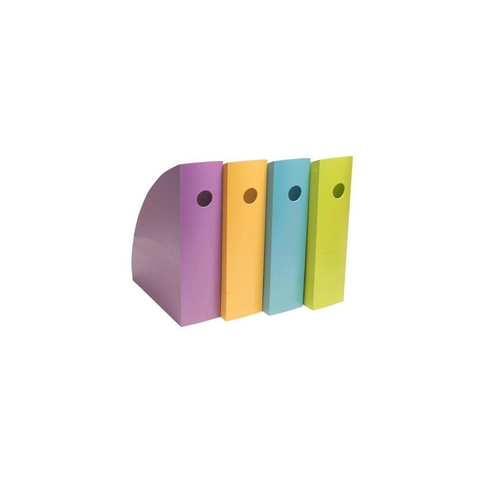 Комплект вертикални поставки EXACOMPTA Pop'Nco, Polystyrene, 4 цвята - син, лилав, лайм, манго