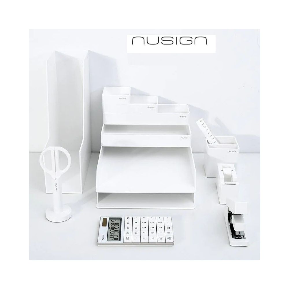 Комплект за бюро Nusign Classic ENS003, 13 части, хоризонтални/вертикални поставки и аксесоари, бели Комплект за бюро Nusign Classic ENS003, 13 части, хоризонтални/вертикални поставки и аксесоари, бели