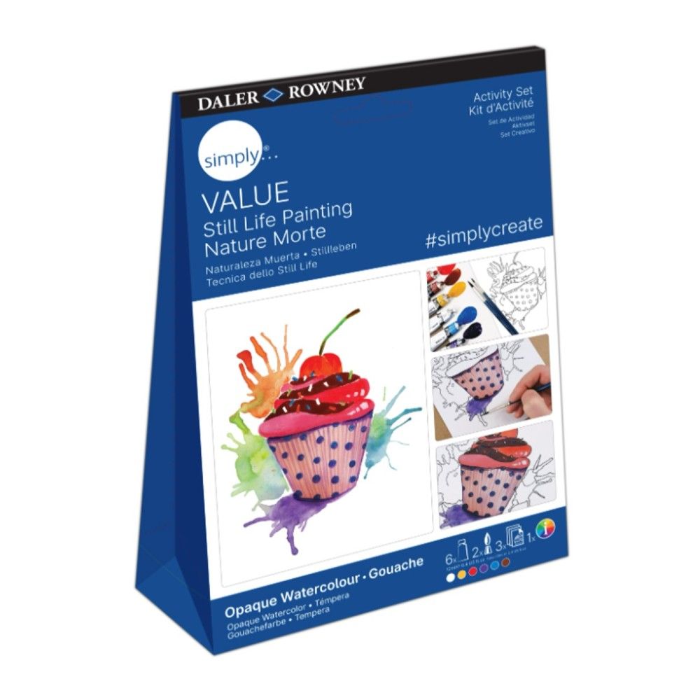 Комплект за рисуване с темперни бои DALER-ROWNEY Activity Set Gouache - Still Life, 12 части