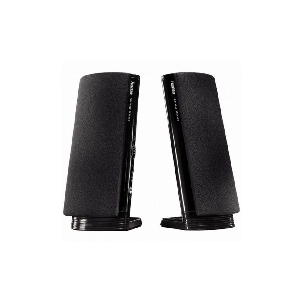Компютърни тонколони HAMA E-80, Stereo 2.0, USB/3.5 мм жак (м), черни