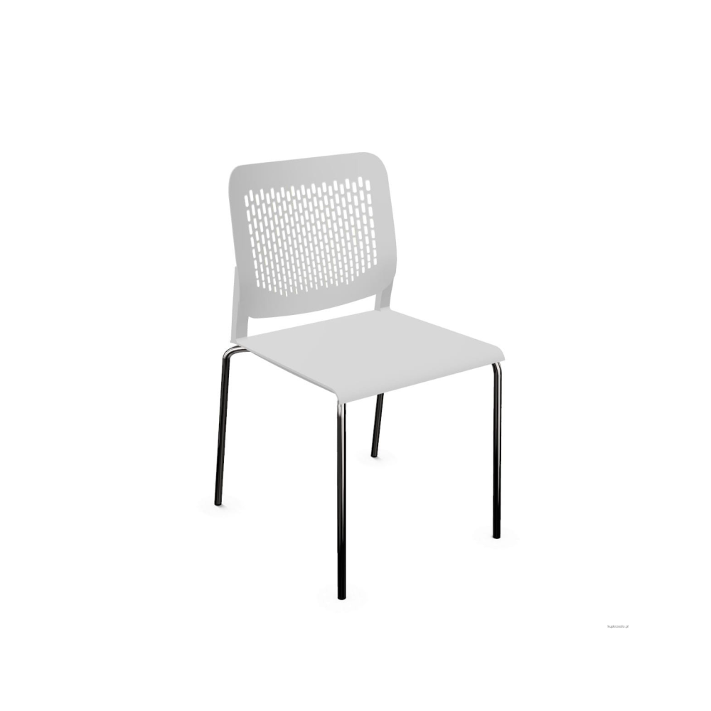 Конферентен стол Calado 4L, PP облегалка и седалка, база хром, сив